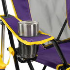 Patented Spring-Action College Comfort Pro Rocker - LSU Tigers - Choice 880 - Freestyle Rocker Portable Outdoor Folding Chair Detail