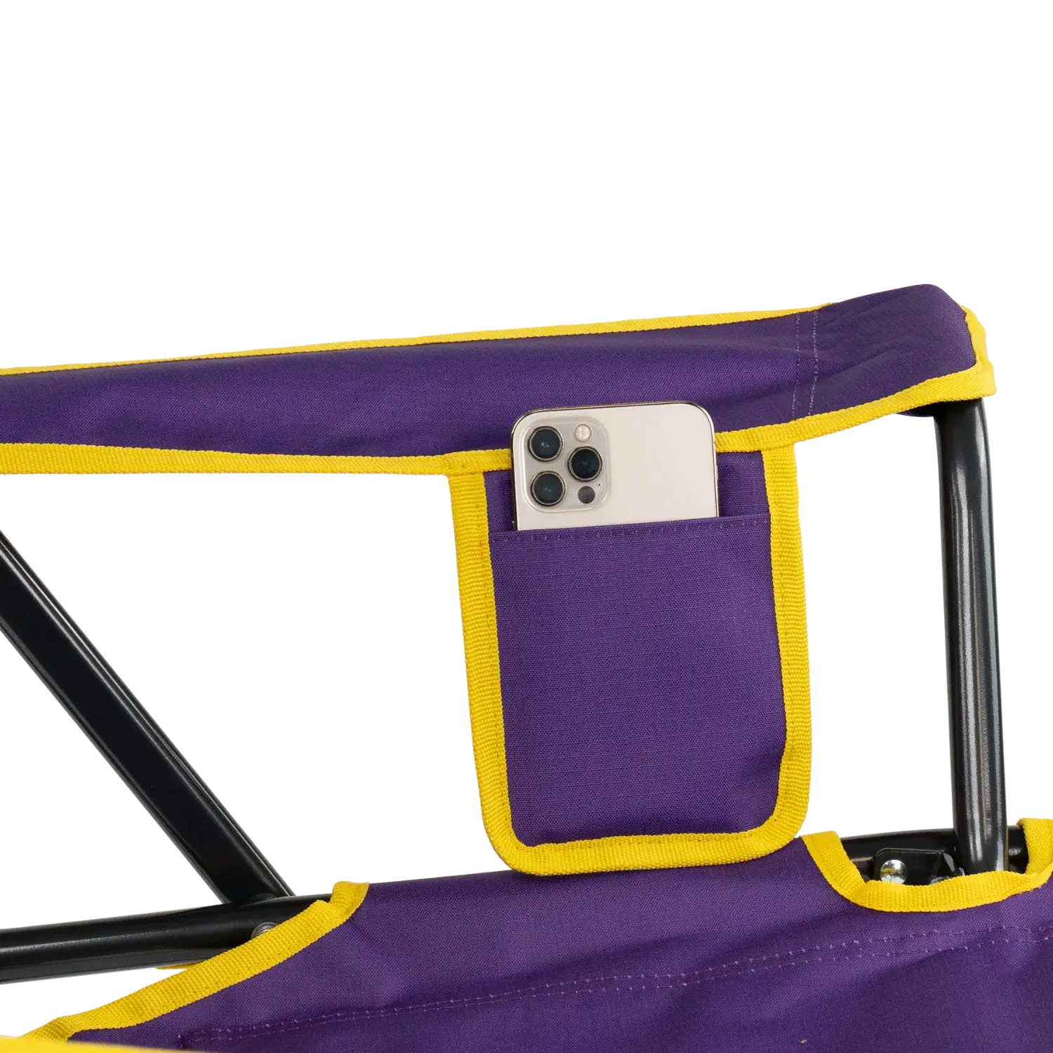 Patented Spring-Action College Comfort Pro Rocker - LSU Tigers - Choice 880 - Freestyle Rocker Portable Outdoor Folding Chair Detail