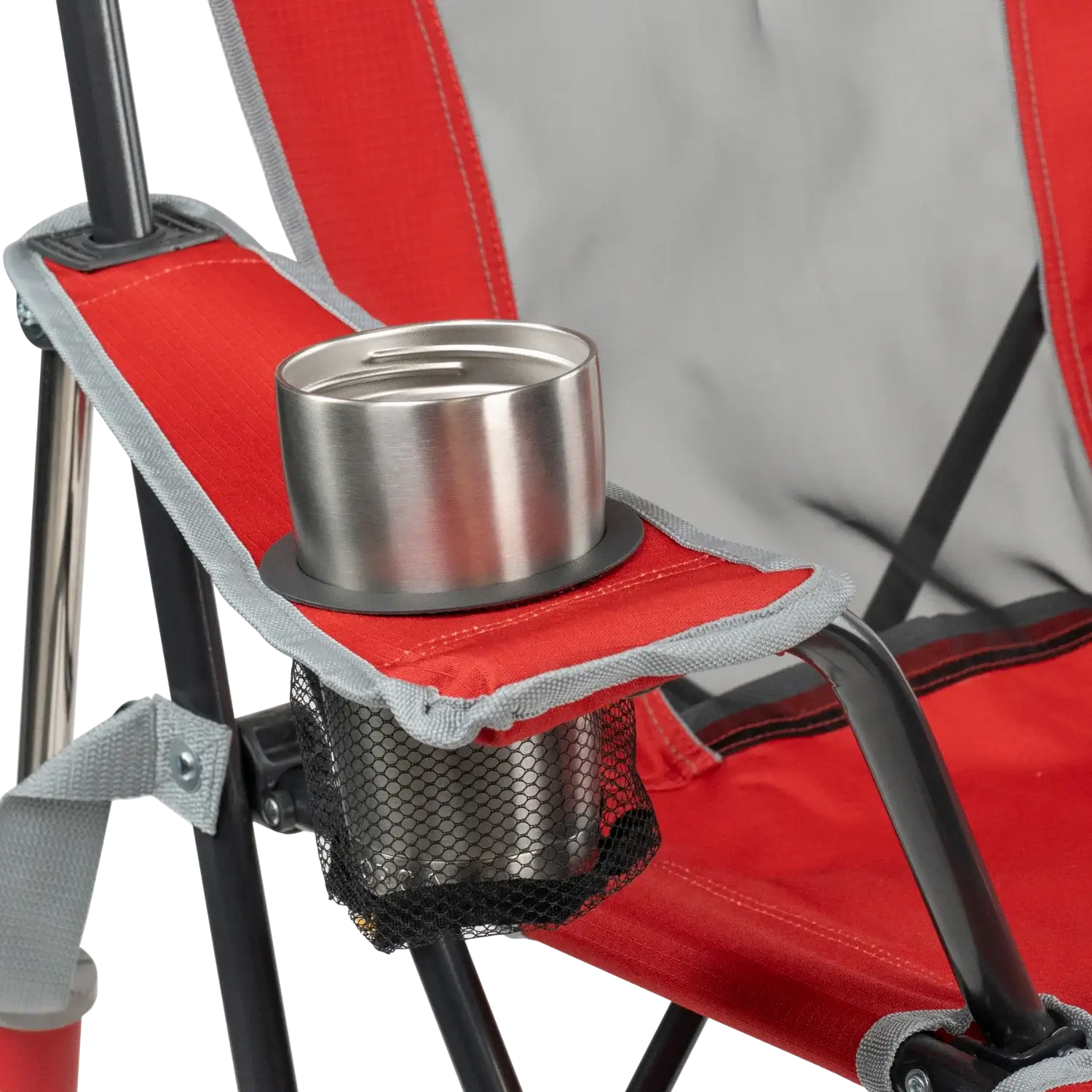 Smooth Motion College Comfort Pro Rocker - Ohio State Buckeyes - Choice 676 - Freestyle Rocker Portable Outdoor Folding Chair Detail