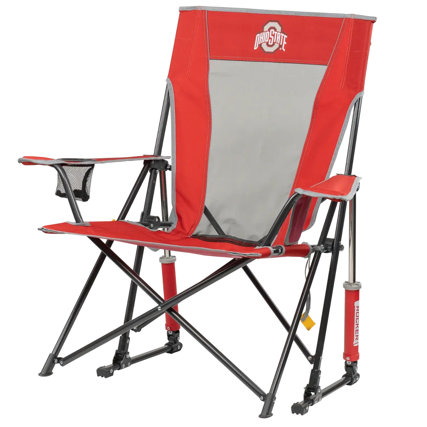 Smooth Motion College Comfort Pro Rocker - Ohio State Buckeyes - Choice 676 - Freestyle Rocker Portable Outdoor Folding Chair Detail