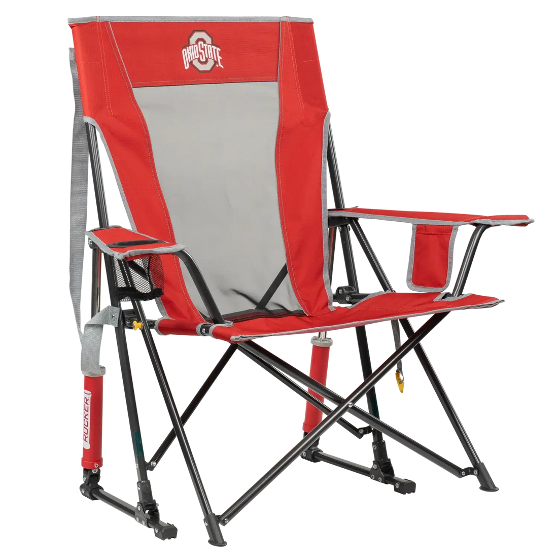 Smooth Motion College Comfort Pro Rocker - Ohio State Buckeyes - Choice 676 - Freestyle Rocker Portable Outdoor Folding Chair - Default Title