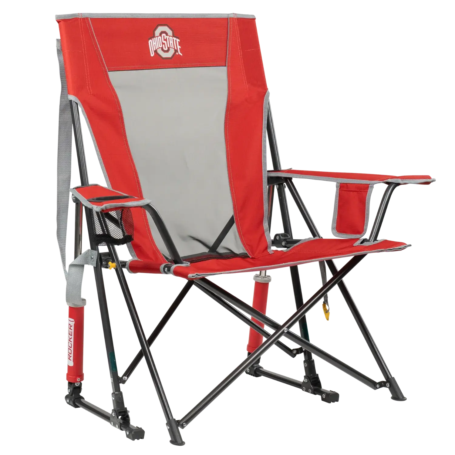 Smooth Motion College Comfort Pro Rocker - Ohio State Buckeyes - Choice 676 - Freestyle Rocker Portable Outdoor Folding Chair - Default Title