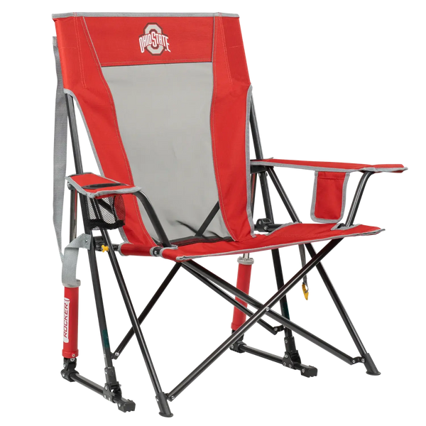 Smooth Motion College Comfort Pro Rocker - Ohio State Buckeyes - Choice 676 - Freestyle Rocker Portable Outdoor Folding Chair - Default Title