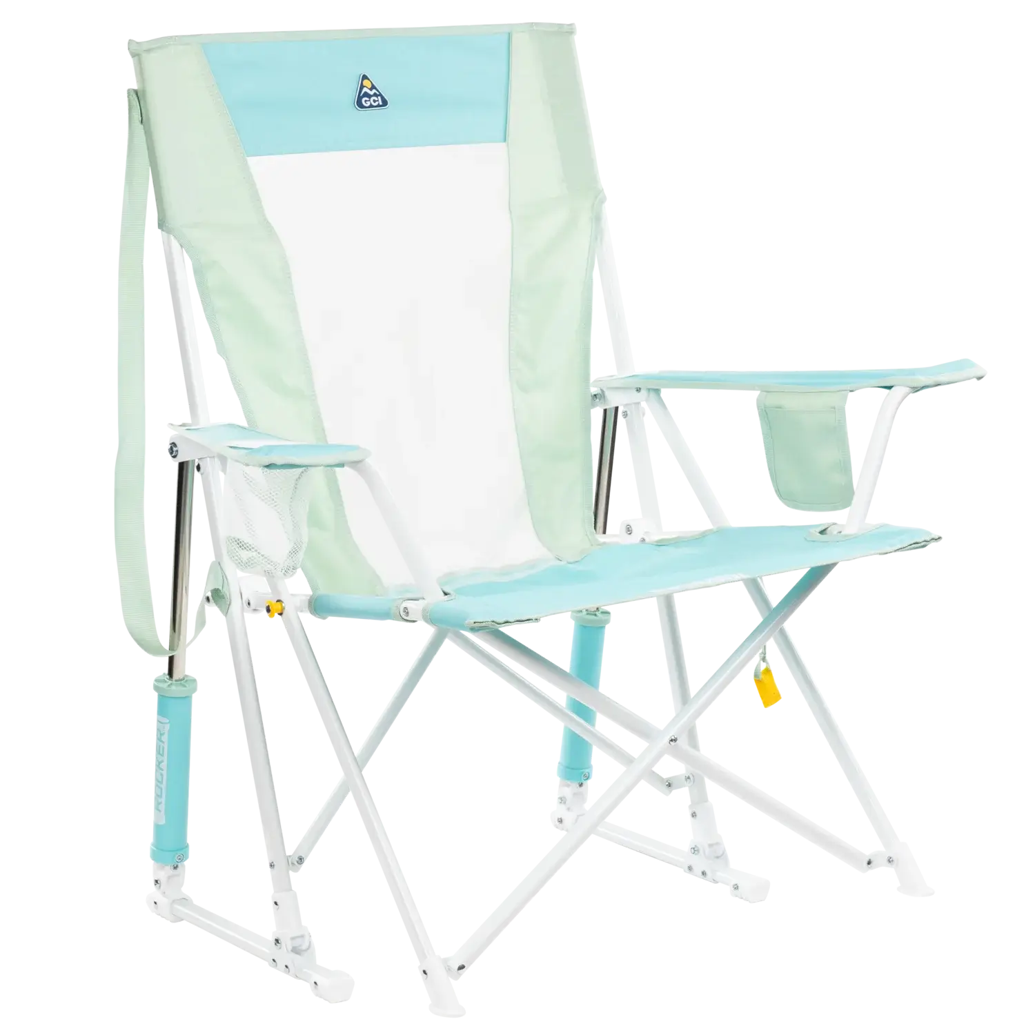 Heavy-Duty Freestyle Comfort Pro Rocker - Choice 375 - RoadTrip Rocker Smooth Motion Camp Chair - Pastel Green