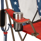 Patented Spring-Action Comfort Pro Rocker - USA Anniversary Deluxe - Choice 424 - RoadTrip Rocker Smooth Motion Camp Chair Detail