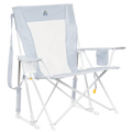 Premium All-Weather Comfort Pro Rocker XL - Choice 107 - RoadTrip Rocker Smooth Motion Camp Chair - Heathered Light Blue