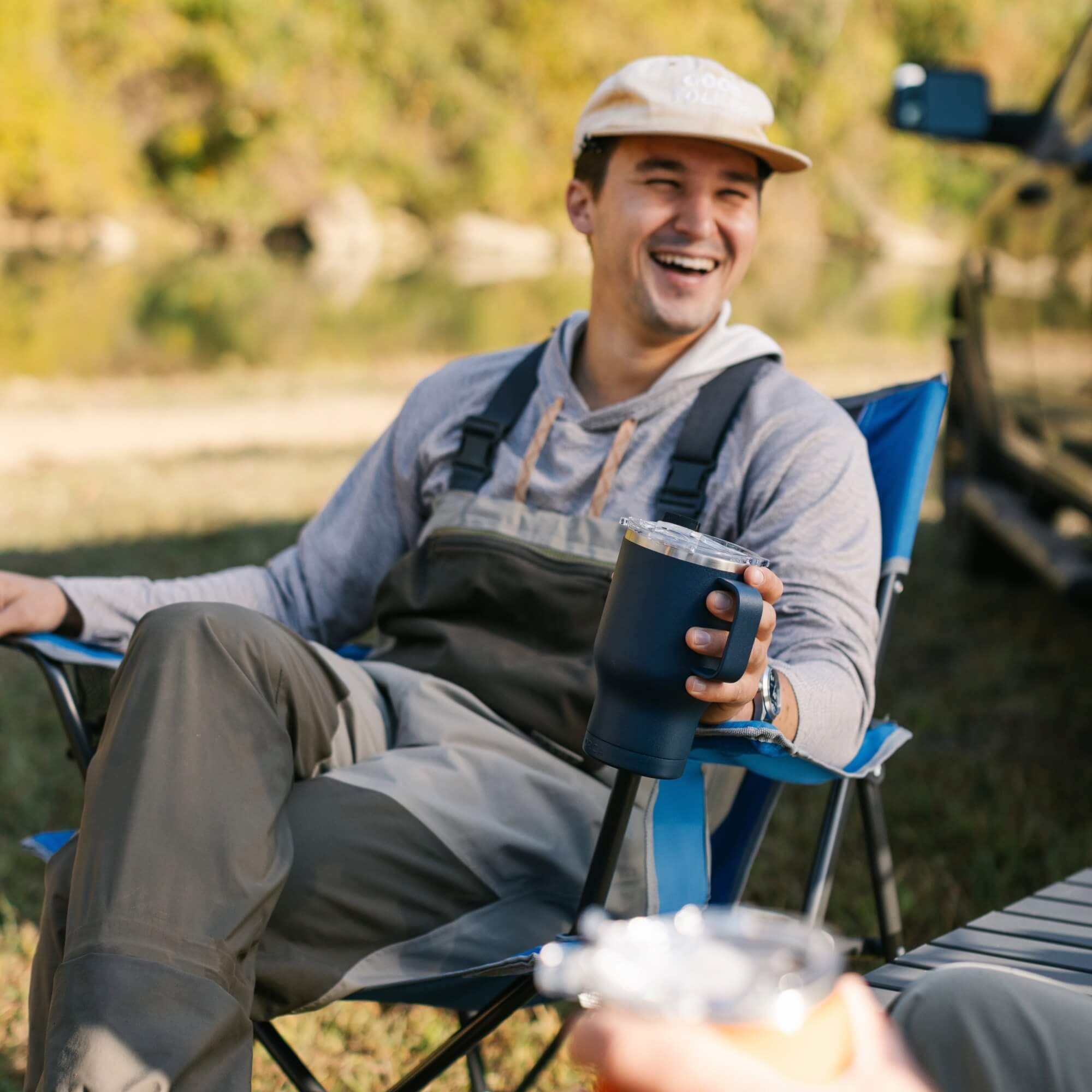 Micro-Folding Comfort Quad Chair - Choice 989 - Pico Compact Folding Camp Chair with Carry Bag Detail