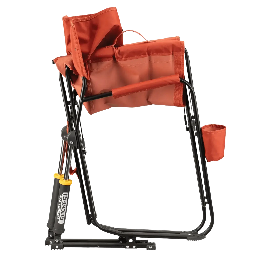 Premium All-Weather Freestyle Rocker - Pumpkin Spice - Choice 373 - RoadTrip Rocker Smooth Motion Camp Chair Detail