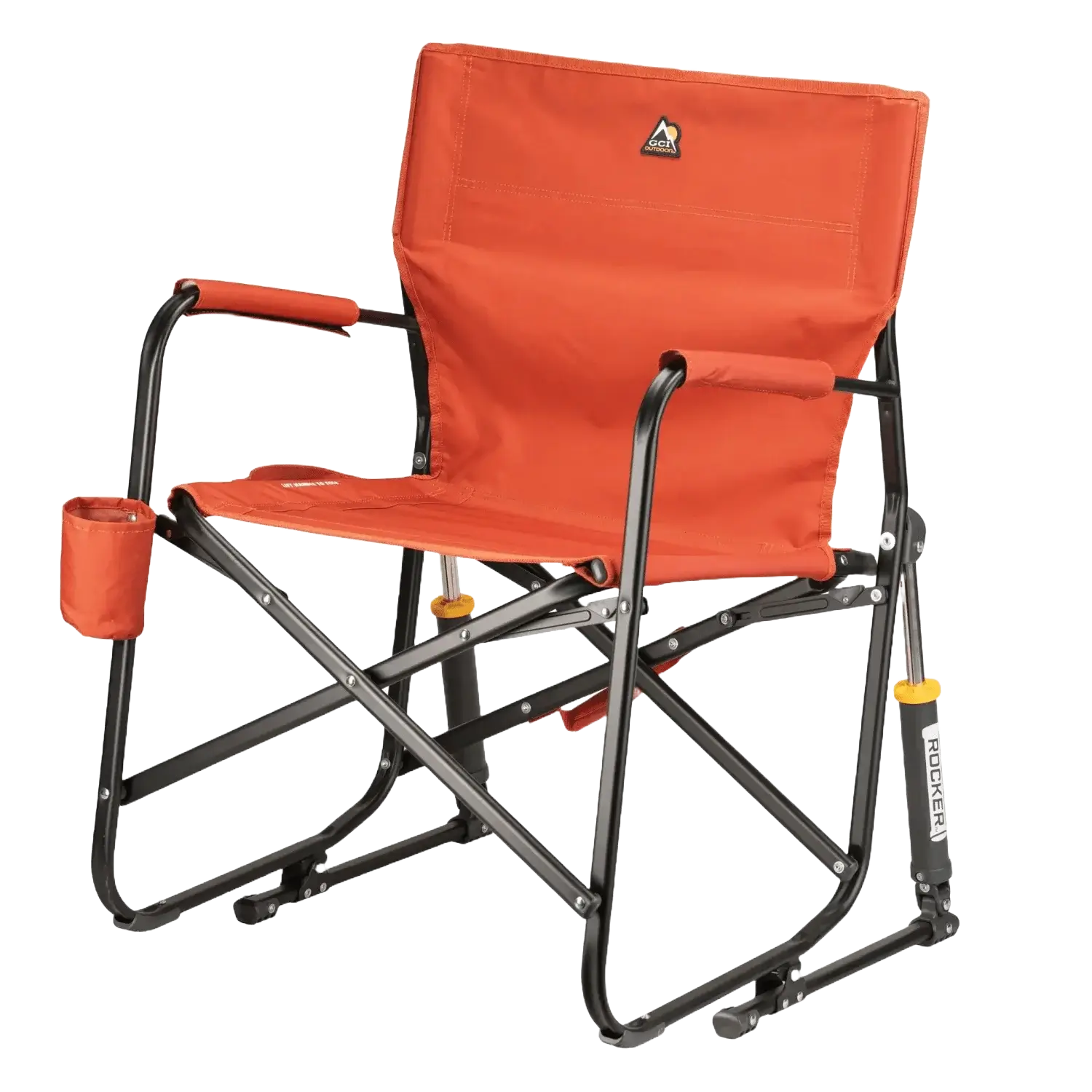 Premium All-Weather Freestyle Rocker - Pumpkin Spice - Choice 373 - RoadTrip Rocker Smooth Motion Camp Chair Detail