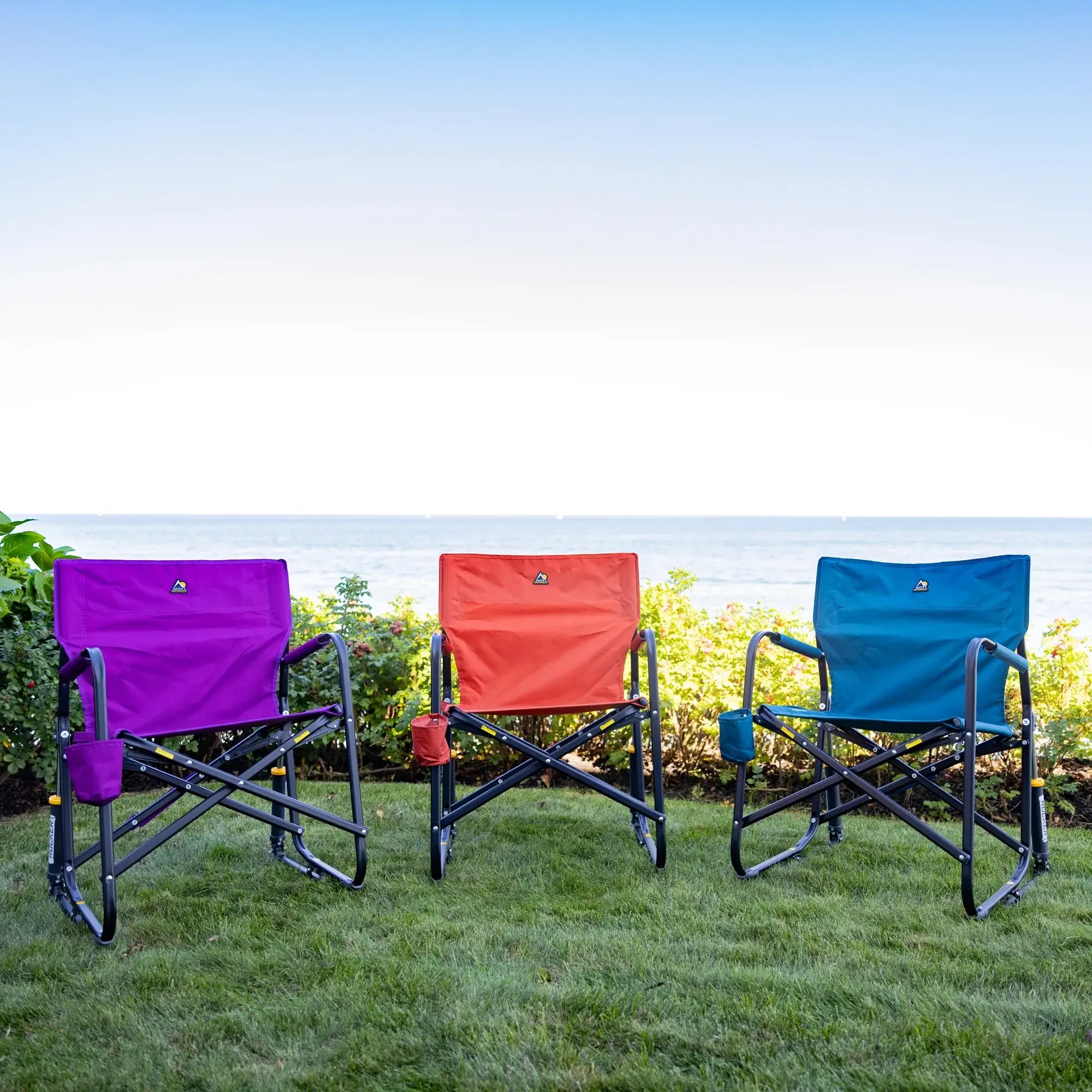 Premium All-Weather Freestyle Rocker - Pumpkin Spice - Choice 373 - RoadTrip Rocker Smooth Motion Camp Chair Detail
