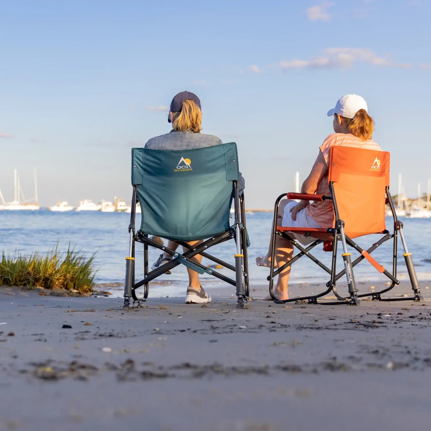 Premium All-Weather Freestyle Rocker - Pumpkin Spice - Choice 373 - RoadTrip Rocker Smooth Motion Camp Chair Detail