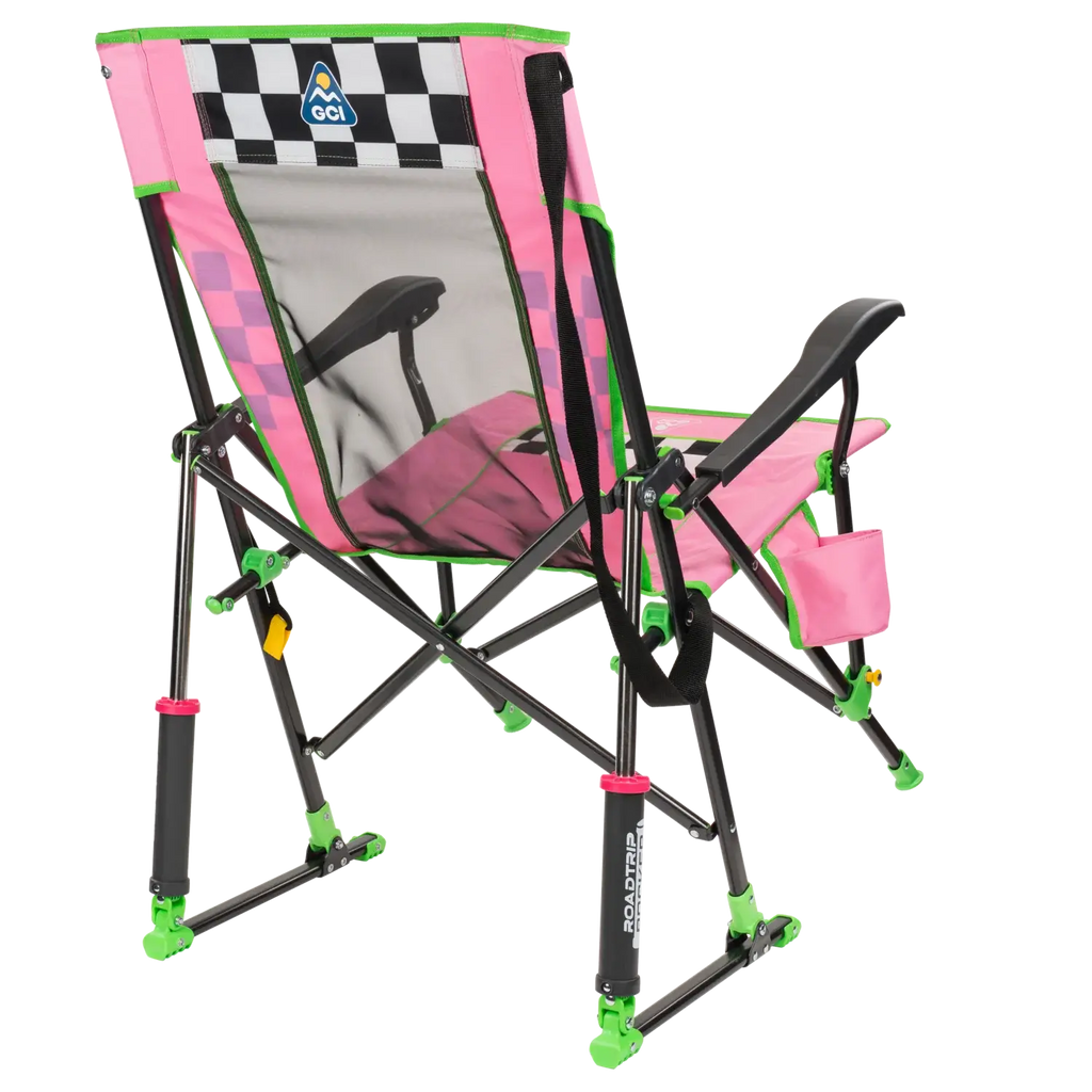 Patented Spring-Action RoadTrip Rocker - NASCAR For Her - Choice 560 - RoadTrip Rocker Smooth Motion Camp Chair Detail
