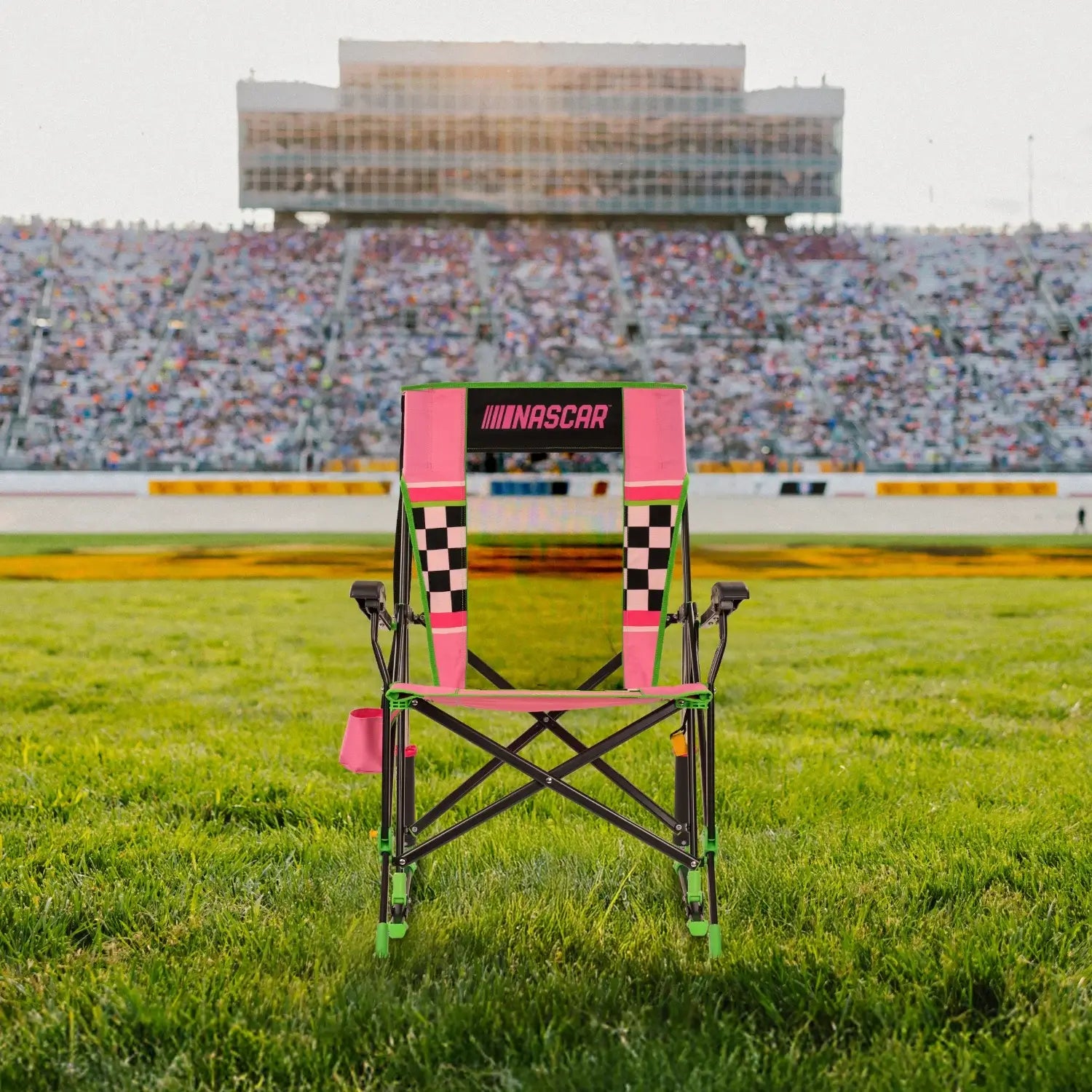 Patented Spring-Action RoadTrip Rocker - NASCAR For Her - Choice 560 - RoadTrip Rocker Smooth Motion Camp Chair Detail