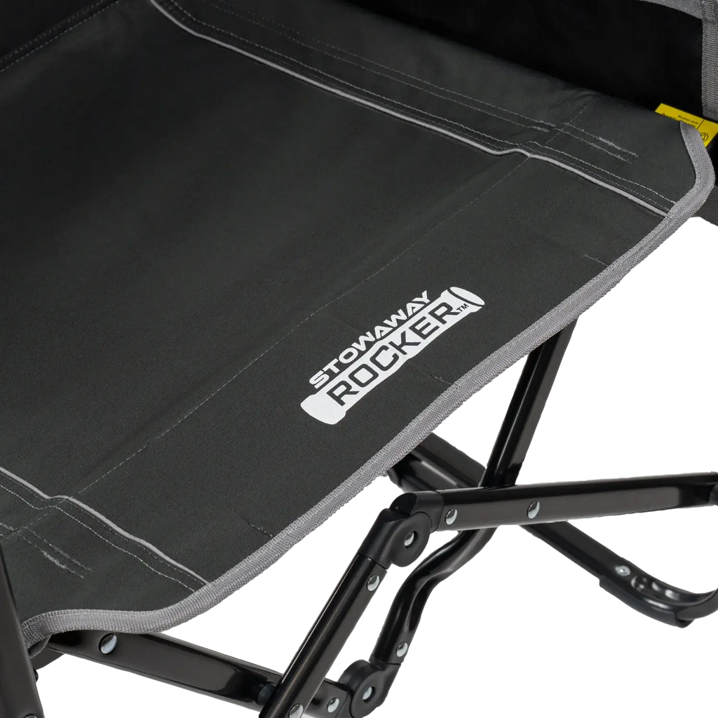 Patented Spring-Action Stowaway Rocker with Side Table - Choice 253 - Patented Spring-Action Rocking Chair for Camping Detail
