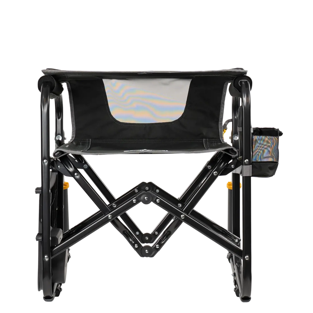 Patented Spring-Action Stowaway Rocker with Side Table - Choice 253 - Patented Spring-Action Rocking Chair for Camping Detail