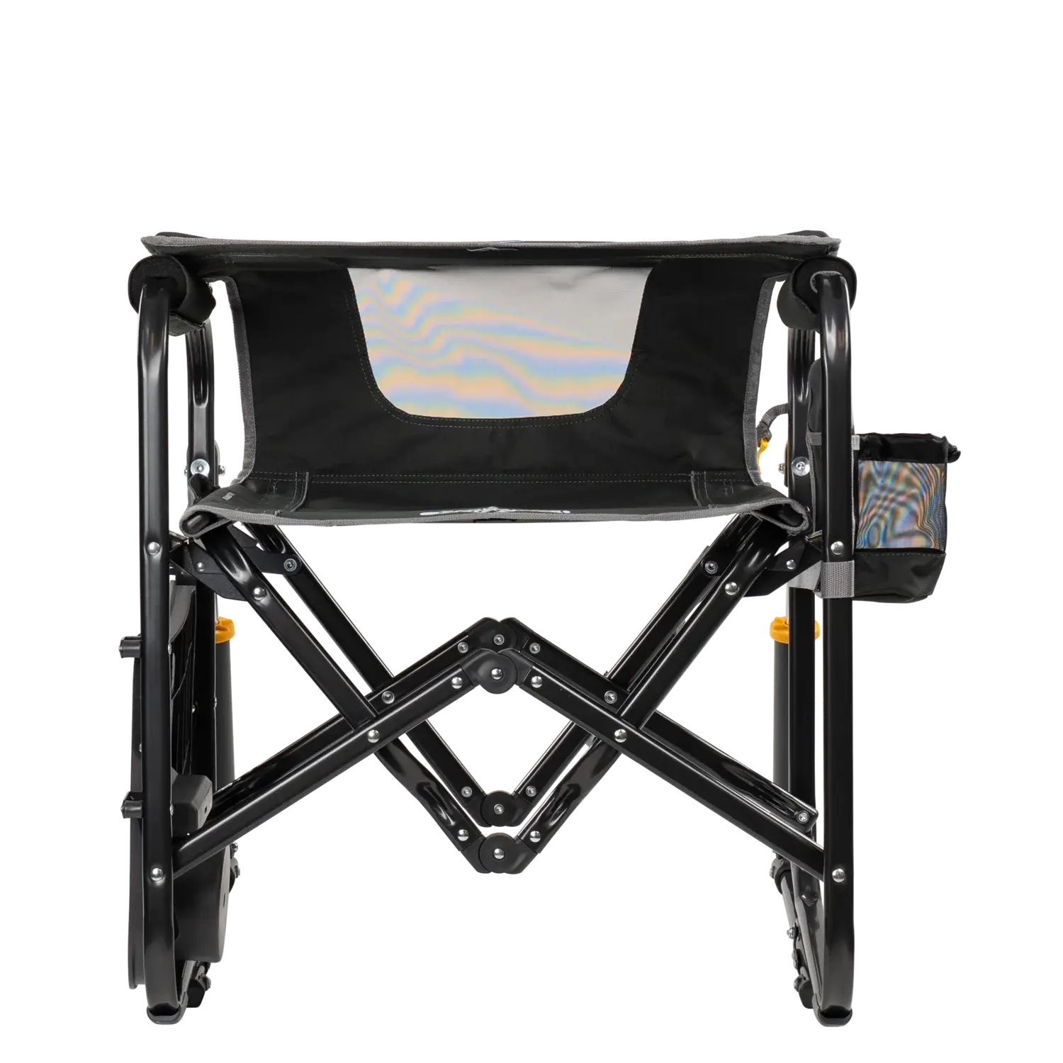 Patented Spring-Action Stowaway Rocker with Side Table - Choice 253 - Patented Spring-Action Rocking Chair for Camping Detail