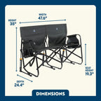 Smooth Motion Tandem Rocker - Choice 227 - Freestyle Rocker Portable Outdoor Folding Chair Detail