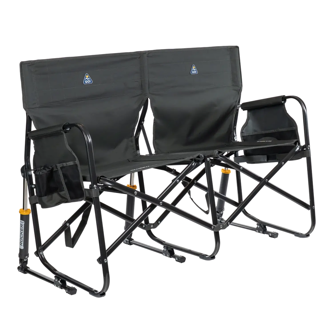 Smooth Motion Tandem Rocker - Choice 227 - Freestyle Rocker Portable Outdoor Folding Chair - Dark Charcoal