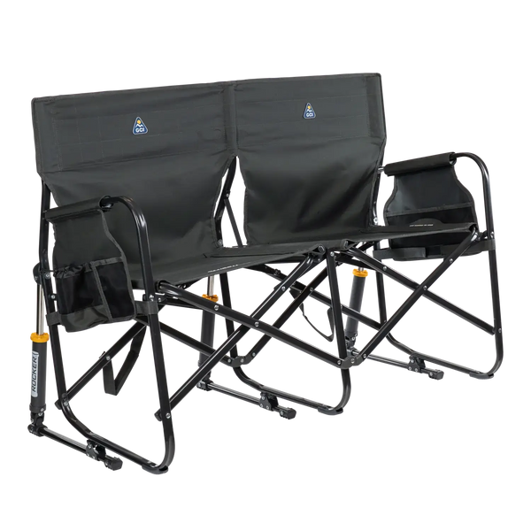 Smooth Motion Tandem Rocker - Choice 227 - Freestyle Rocker Portable Outdoor Folding Chair - Dark Charcoal